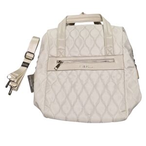 Bob Russo Quilted Convertible Backpack Purse Cream